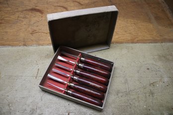 Vintage Set Of Six Craftsman Lathe Tools