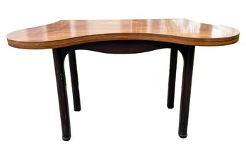 A Glamorous Vintage Dunbar Grained Hickory Extendable Console/Dining Table