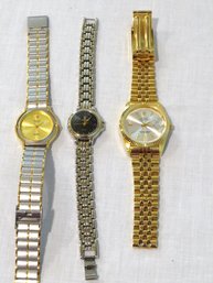 3 Mens Costume Jewelry Wrist Watches