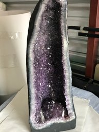 Magnificent Amethyst Crystal Geode, 78 LB , 28 Inch Tall 9 1/2 Inch Wide 9 Inch Deep