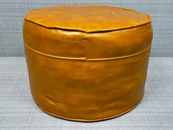 A Vintage Vinyl Footstool (Golden Brown)