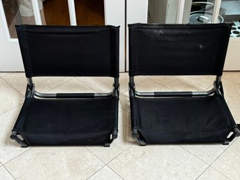 PAIR Black Canvas Stadium Chairs