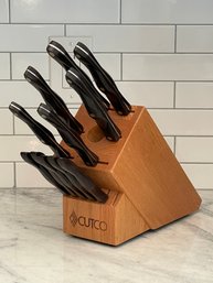 Set Of 11 Cutco Knives In Block