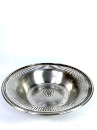 Sterling Silver - Reticulated Edged Bowl - Monogrammed