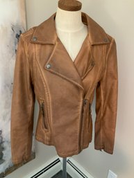 Tan Faux Leather Jacket