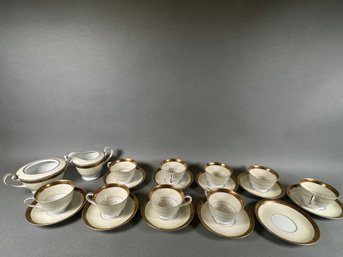Vintage Noritake China Goldkin Tea Cups & Saucers