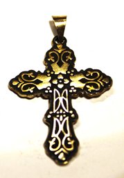 Fine Sterling Silver Cross Pendant Great Detail 2 1/2' Tall