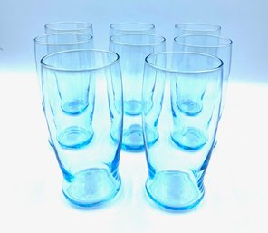 Vintage Light Blue Tumblers - Set Of 8