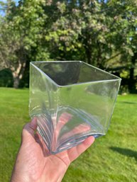 A Set Of 9 Square Glass Vases - Perfect For Parties