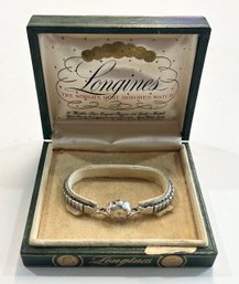 Vintage Longines Womens Watch W/ 14k Gold - In Original Box