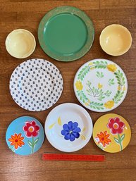 Assorted Ceramic Plates: Ralph Lauren, Tag, Studio Nova, Waechtersbach, Laburnum Petal Grindley, BCM Nelson