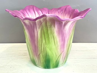 A Vintage Italian Ceramic Flower Form Vase