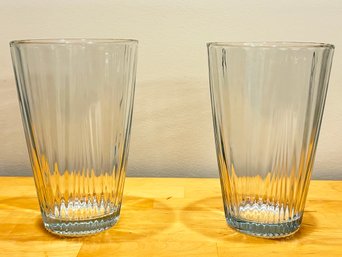 A Pair Of Glass Vases