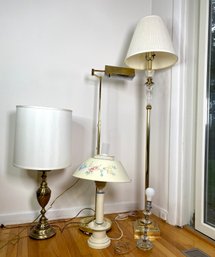 Mixed Floor And Table Lamp Group