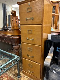 4 Drawer Wood Filing Cabinet