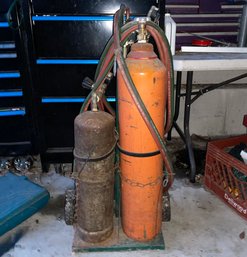 Air Tanks On Hand Truck