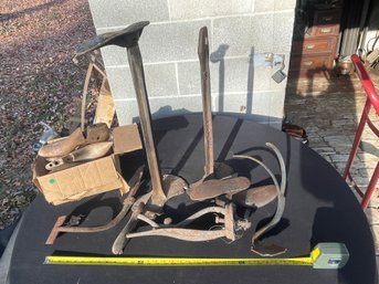 CAST IRON AND WOOD COBBLER ITEMS