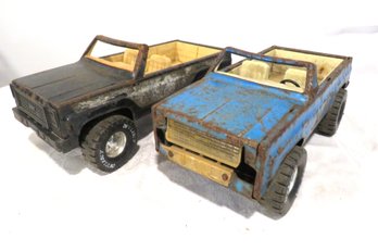 2 Vintage Nylint Trucks Blue  Pressed Steel