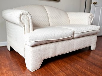 A Fine Quality Vintage Rolled Arm Love Seat