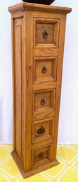 Handmade 5 Drawer Solid Wood Pier 1 Storage Tower