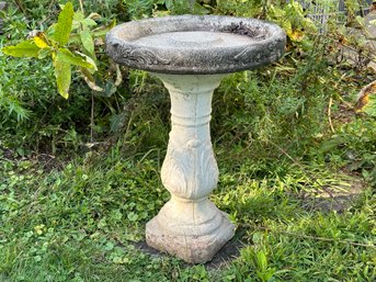 A Fantastic Vintage Birdbath In Cast-Cement