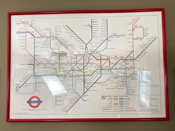 London Subway Map In Frame