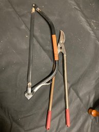 Pair Of Clipper And Bow Saw