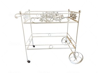 A Wrought Iron Bar Cart, Possibly Salterini, 1950 NYC