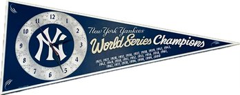 New York Yankees Metal Pennant Wall Clock