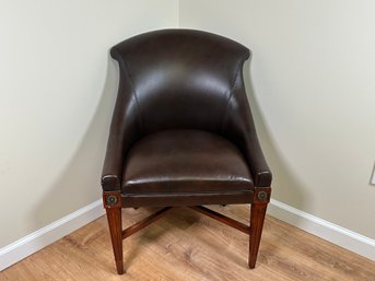 A Bombay Company Leather Accent Chair