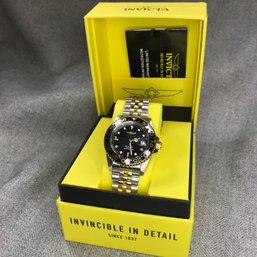 Brand New $595 INVICTA - PRO DIVER Ladies Two Tone Watch - Black Dial - New In Box - Never Worn - NICE !