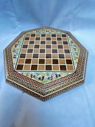 Checker Or Chess  Board W/ Drawer For Game Pieces