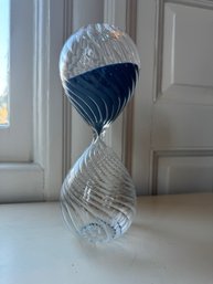Transparent Hourglass With Blue Sand