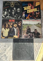 Heavy Metal/hard Rock Record Album Lot- AC/DC, Aerosmith, Alice Cooper And The Clash