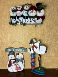 Snowman Decorative Trio