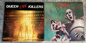 Pair Of Record Albums By Rock Legend QUEEN- Queen Killers And News Of The World