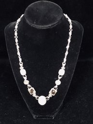 Michael Dawkins Sterling Mother-of-Pearl Quartz And Citrine Necklace 315