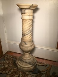 Fabulous Antique Carved Marble Pedestal / Plant Stand - Very Nice Design - Great Decorator Item - WOW !