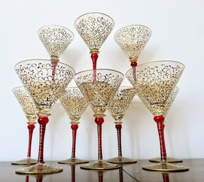 Hand Painted Martini Glasses