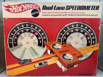 Vintage 1969 Hot Wheels Red Lines Dual-lane Speedometer