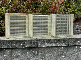 Trio Of Very Cool Reclaimed Architectural Glass Blocks