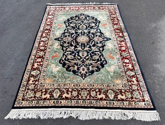 A Vintage Chinese Silk Rug