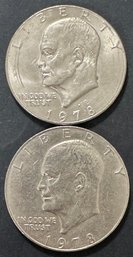 2 Eisenhower Dollars 1978, 1978-D