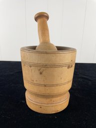 Wooden Mortar & Pestle