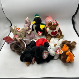 Miscellaneous Beanie Baby Lot Dragon,  Lady Bug, Unicorn, Octopus & More