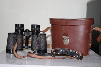 Vintage Pair Of Deltrintem 8-30 Binoculars With Carl Zeiss Jena And Case