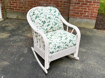 Paid $1,000 Lloyd Flanders Lloyd Loom Rocking Chair With Cushions