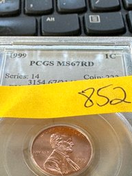 Lincoln Memorial Reverse  1C 1999 MS67RD  PCGS