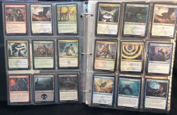 414 Assorted Magic The Gathering Cards In Sheets & Binder - M