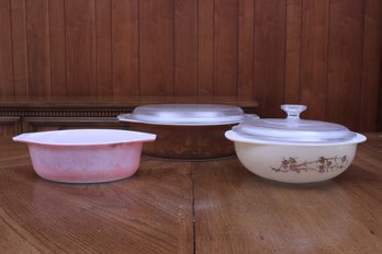 Three Vintage Pyrex